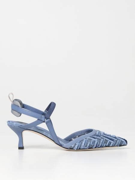 fendi blue heels|fendi high heel slingback.